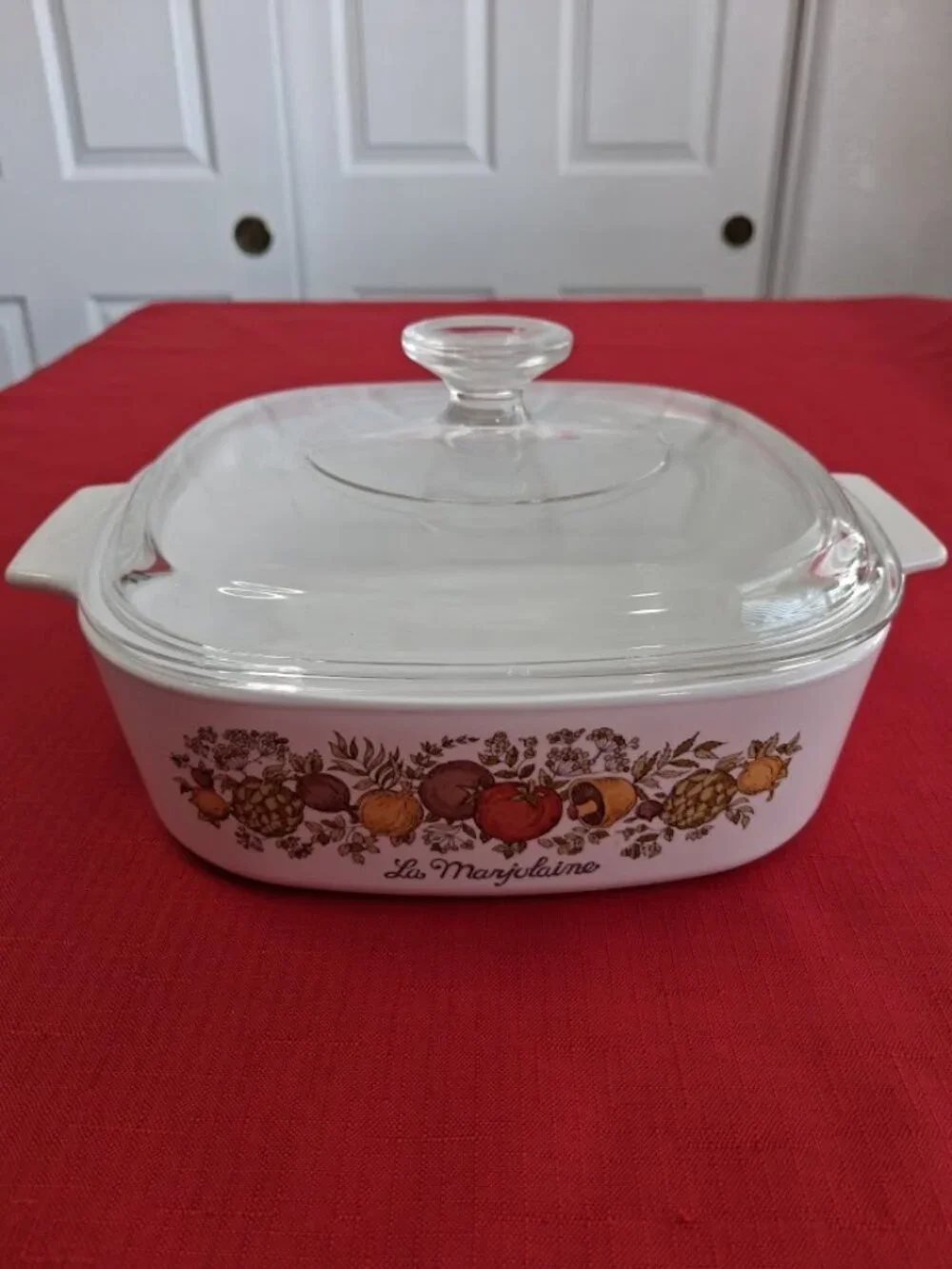 Corning Ware Spice of Life A-2-B 2 Liter Baking Dish with Pyrex A-9-C Lid